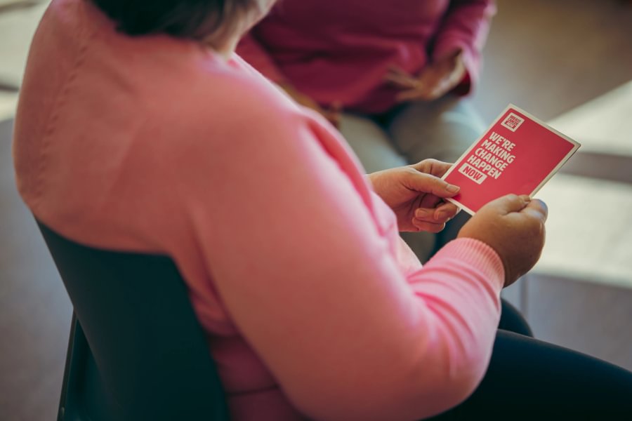 "We're making change happen now" Breast Cancer Now small booklet.