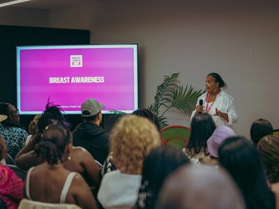 Images from Breast Cancer Now EMCAM black community event with Black Women Rising in London.