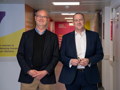 Andrew Tutt and Chris Lord posing for a photo together.