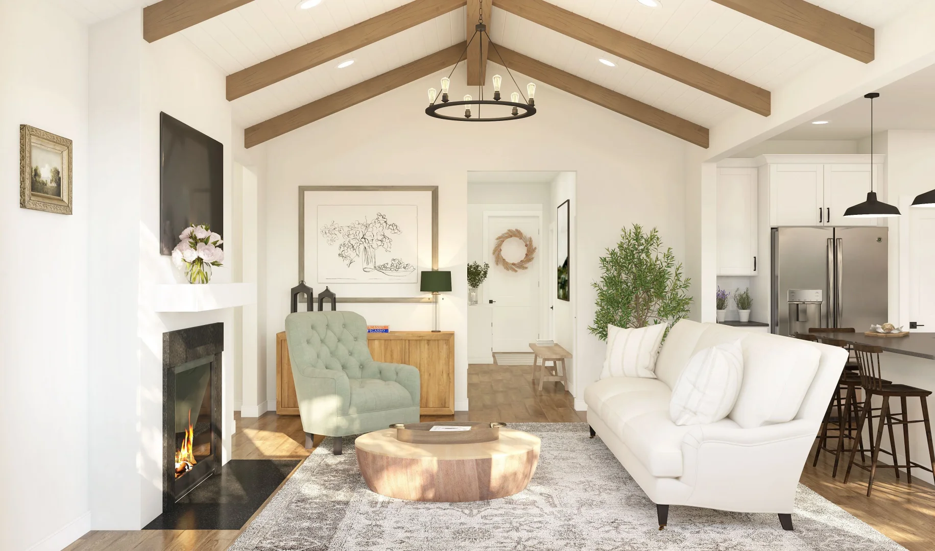 Egret Shores Asheville Great Room Farmhouse Palette 1 Level 1 Traditional Farmhouse