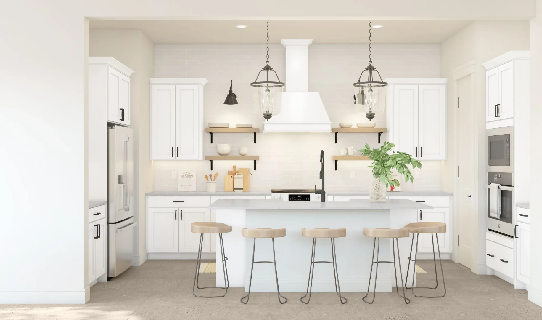 Pasadena Kitchen Farmhouse Palette 5 Level 2 Industrial Farmhouse