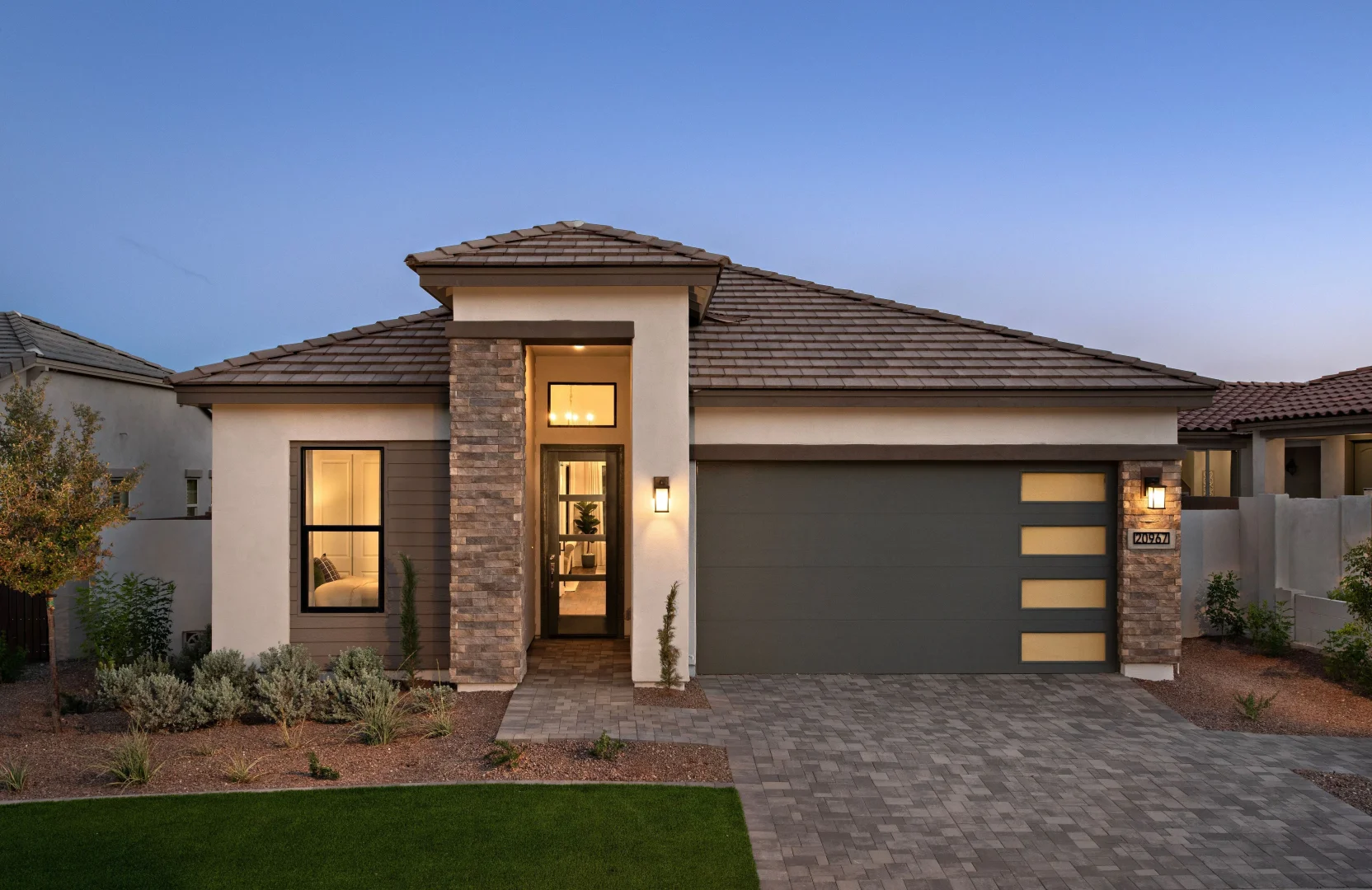Victory at Verrado Cottages Clyde III Elevation Modern Prairie ZA Level 2