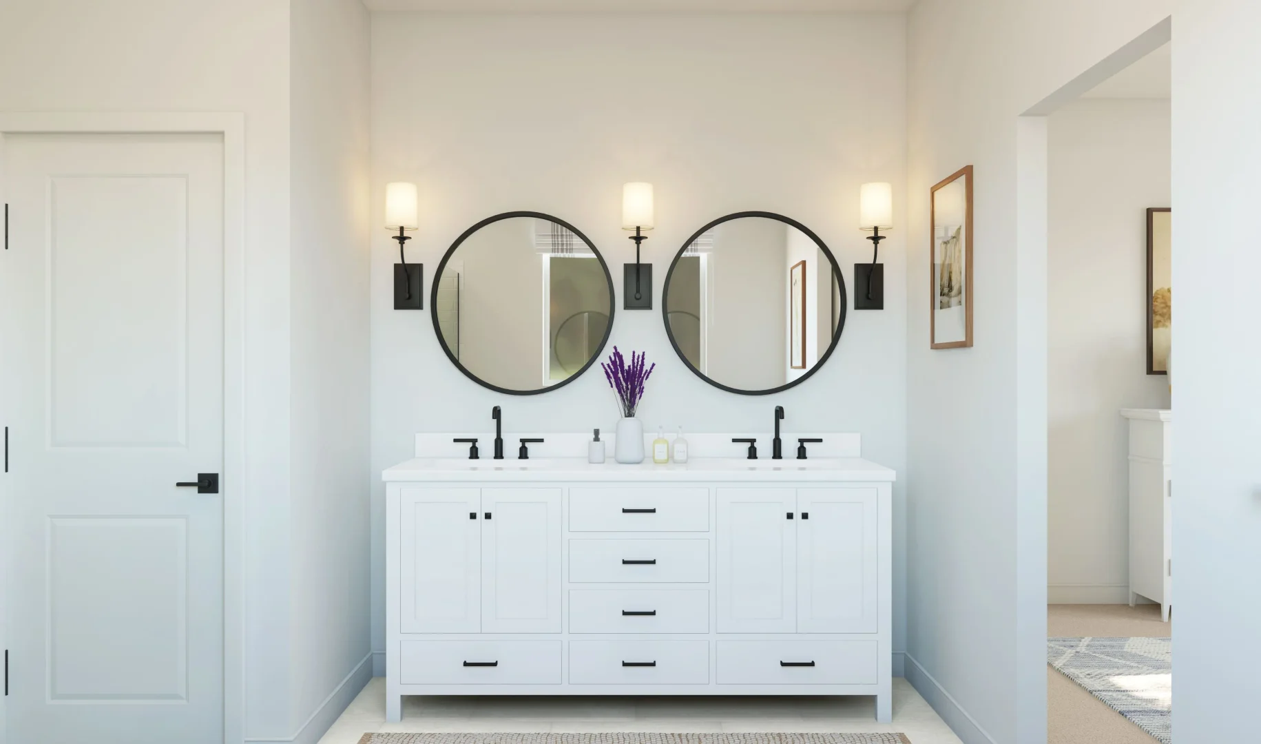 Barcelona Primary Bath Farmhouse Palette 1 Level 1 European Farmhouse