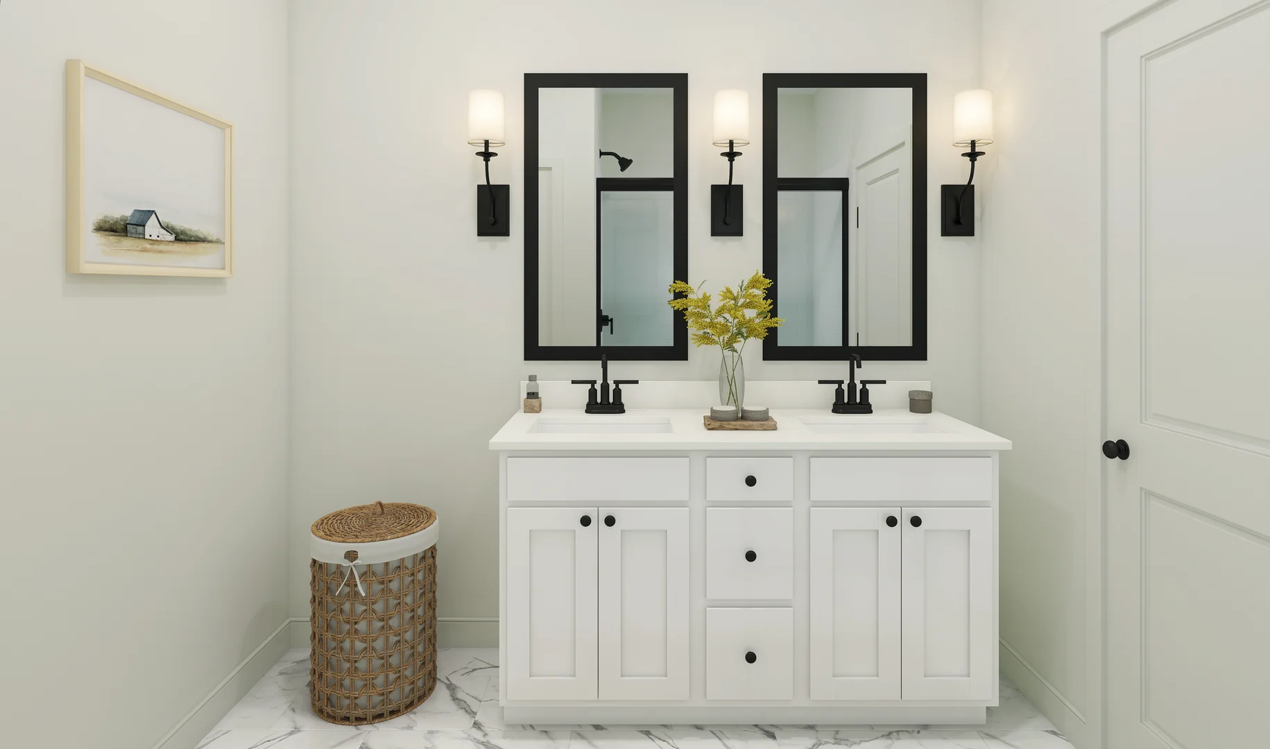 Sweet Pea Primary Bath Farmhouse Palette 5 Aspire Traditional Farmhouse