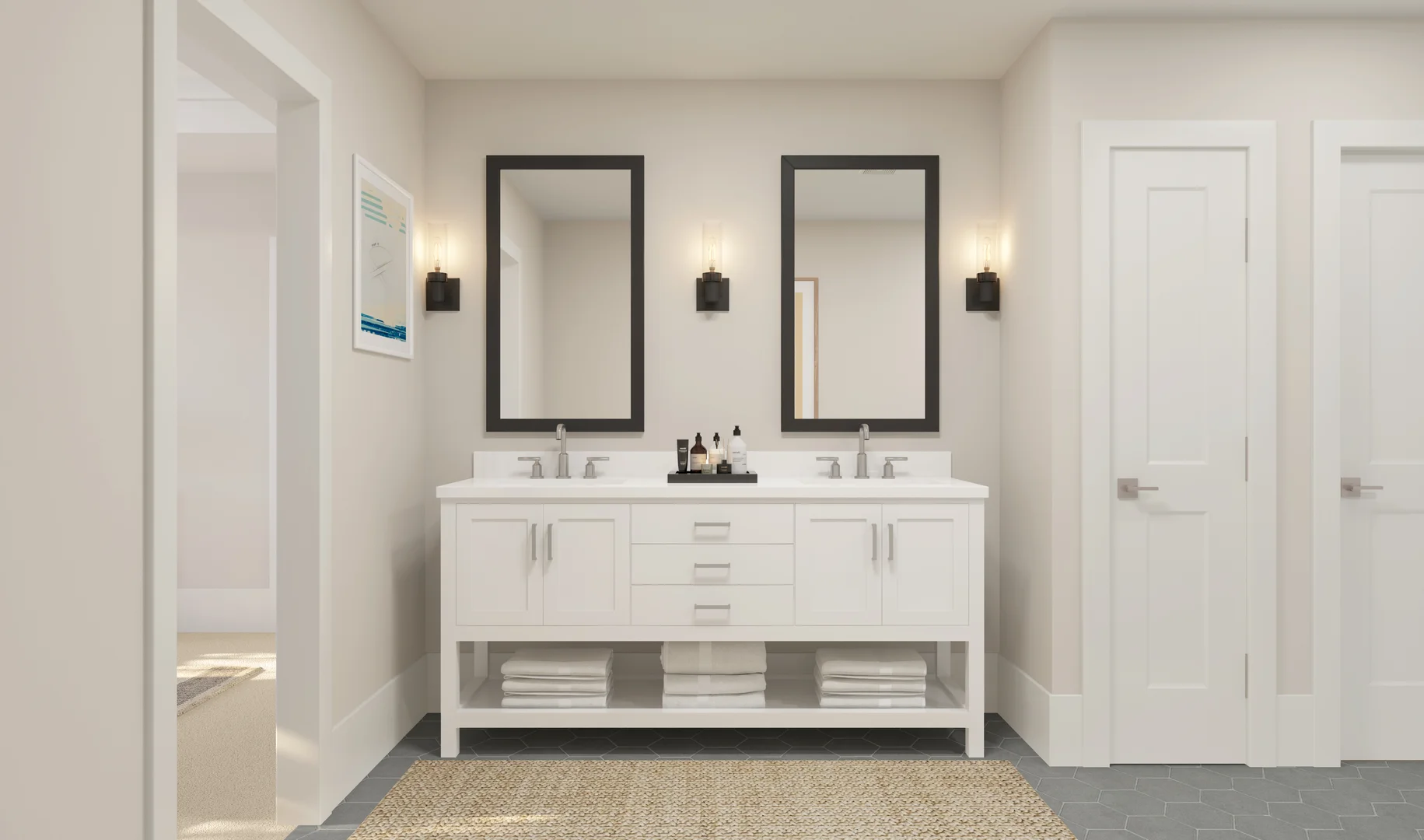 New Haven Primary Bath Loft Palette 3 Level 3 Neutral Loft