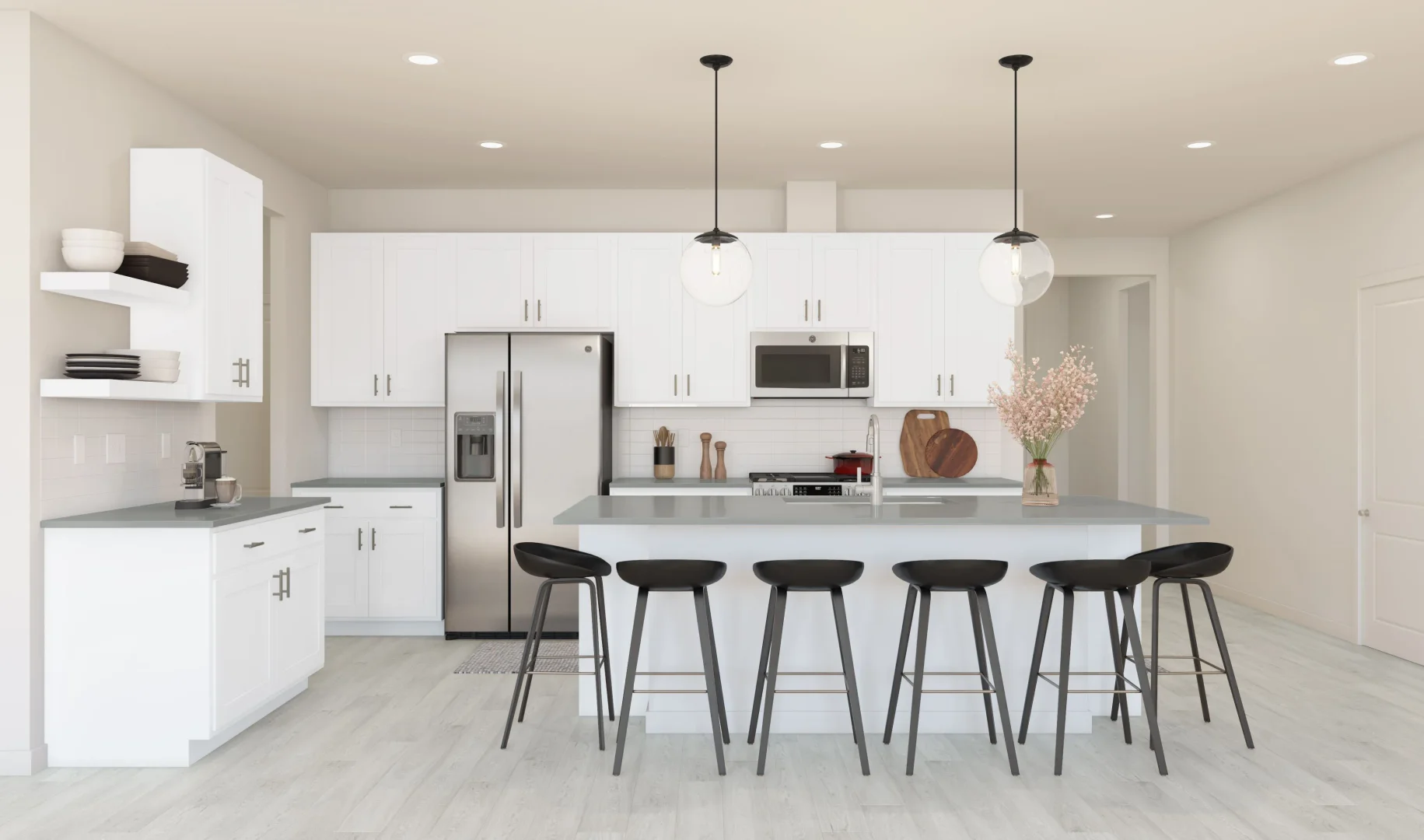Adriatic Kitchen Loft Palette 4 Aspire Black and White Loft