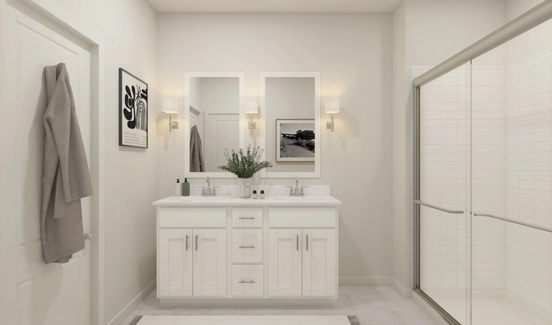 Adriatic Primary Bath Loft Palette 4 Aspire Black and White Loft