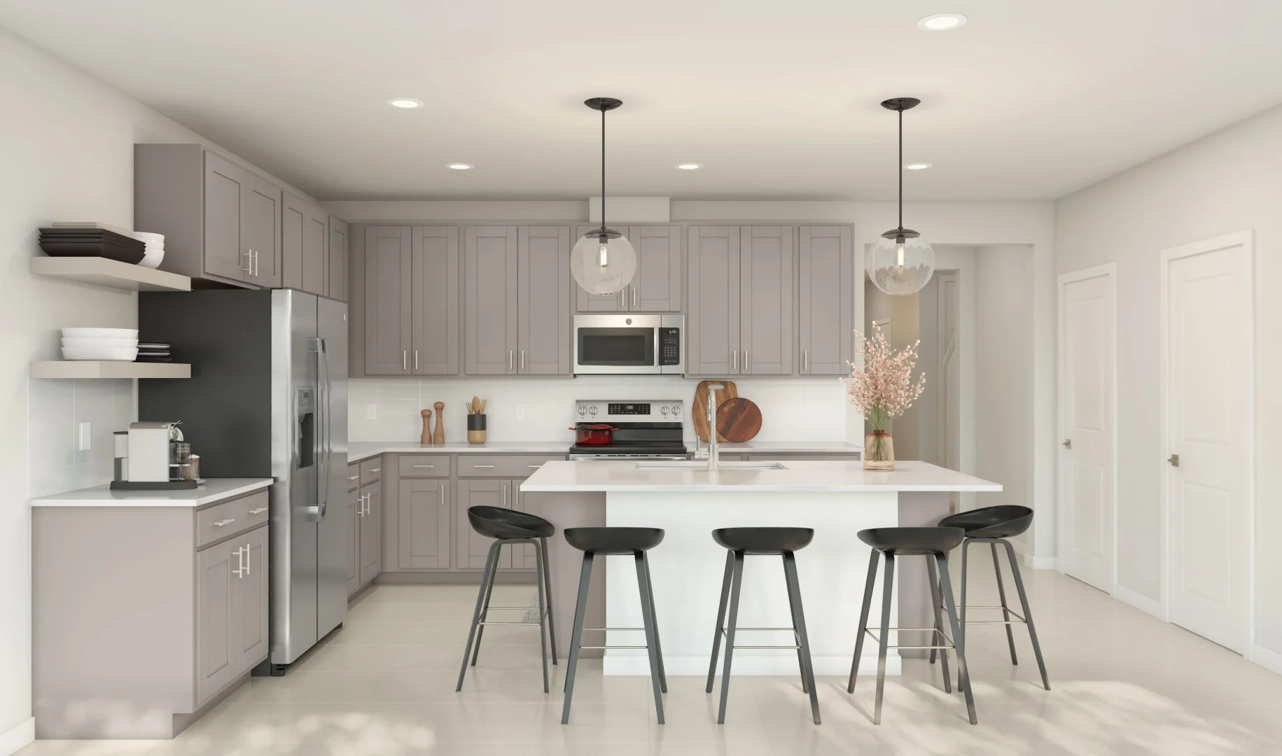 Ocala Kitchen Loft Palette 1 Ascend Black and White Loft