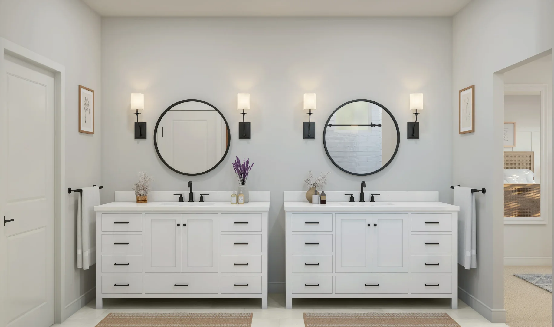 Kerr Primary Bath Plus Farmhouse Palette 1 Level 1 European Farmhouse