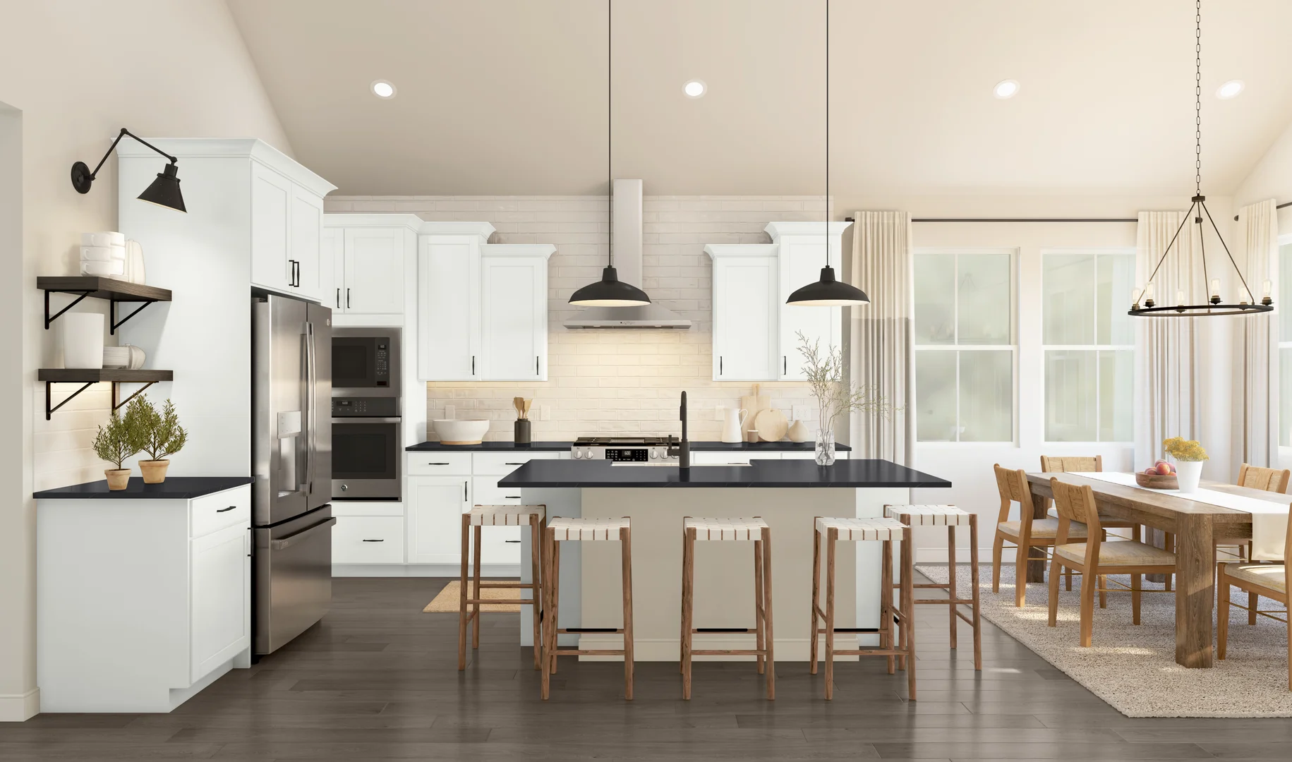 Evora Kitchen Farmhouse Palette 3 Level 1 Coastal Farmhouse