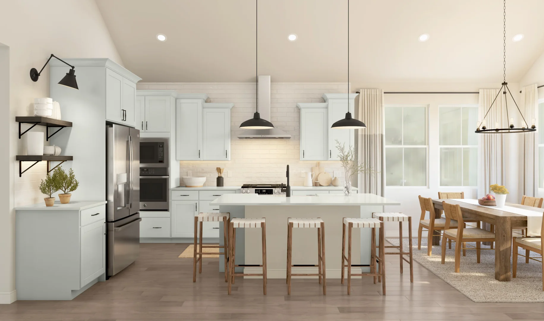 Evora Kitchen Farmhouse Palette 6 Level 1 Coastal Farmhouse