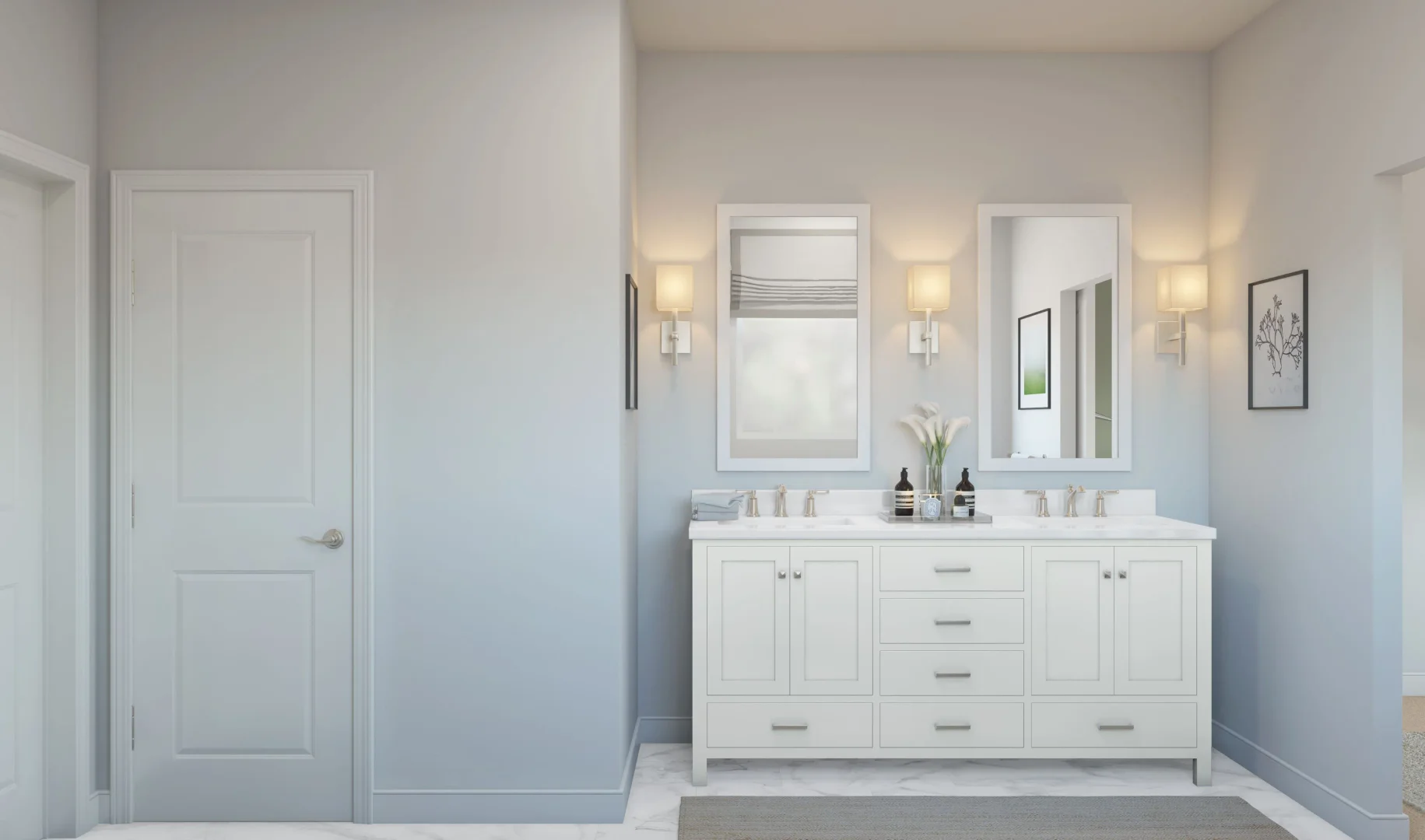 Evora Primary Bath Classic Palette 5 Level 1 Modern Classic