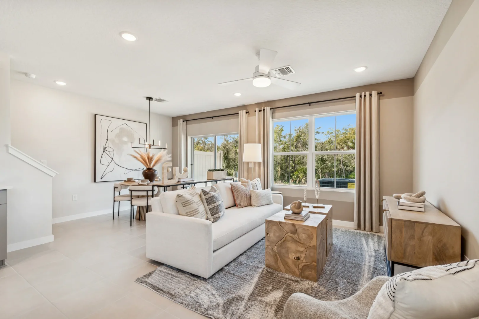Aspire at Canter Creek Townhomes Celina Great Room Loft Palette 1 Ascend Coastal Loft
