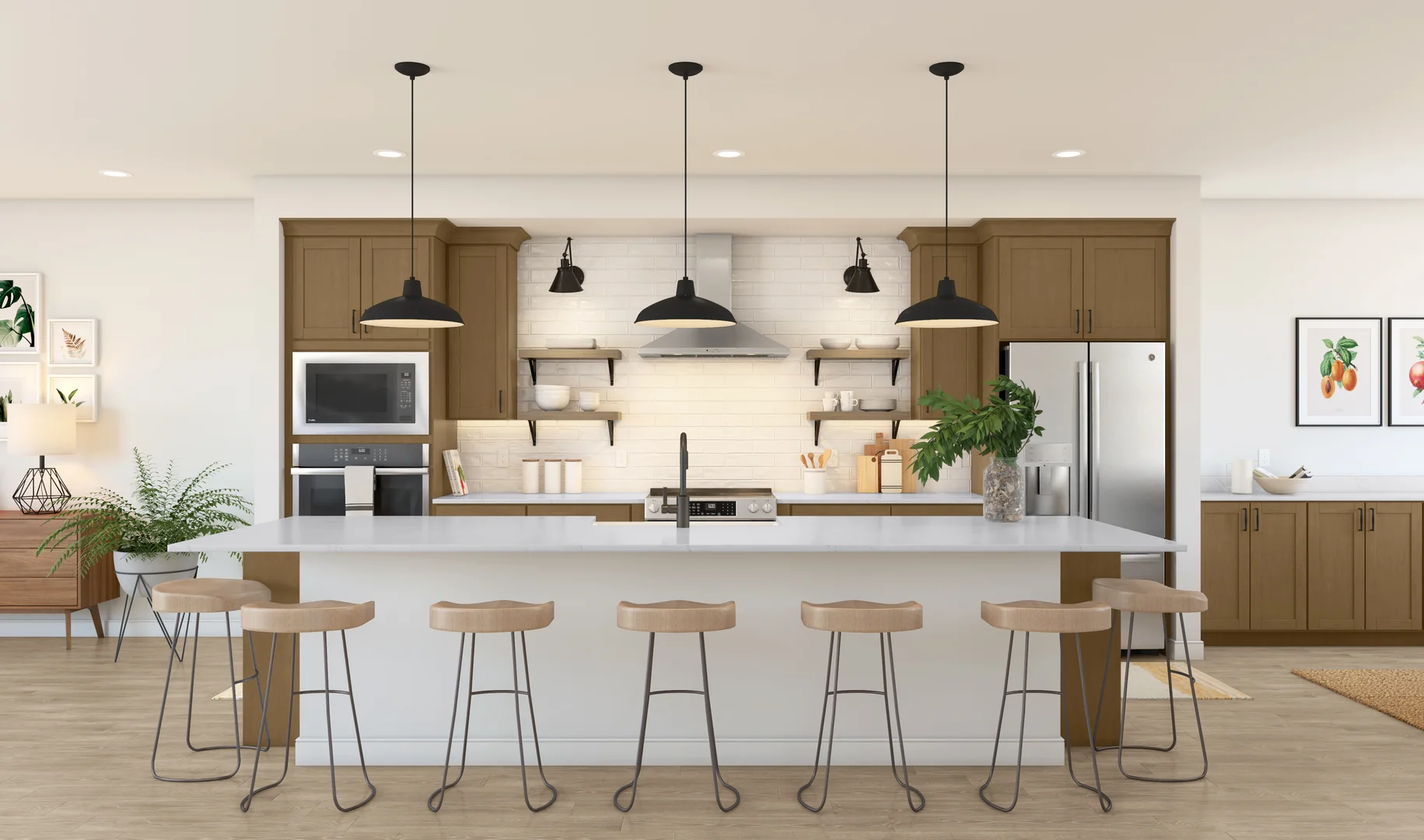 Lofts at Gambrill Glenn Montauk II Kitchen Farmhouse Palette 5 Level 1 Industrial Farmhouse
