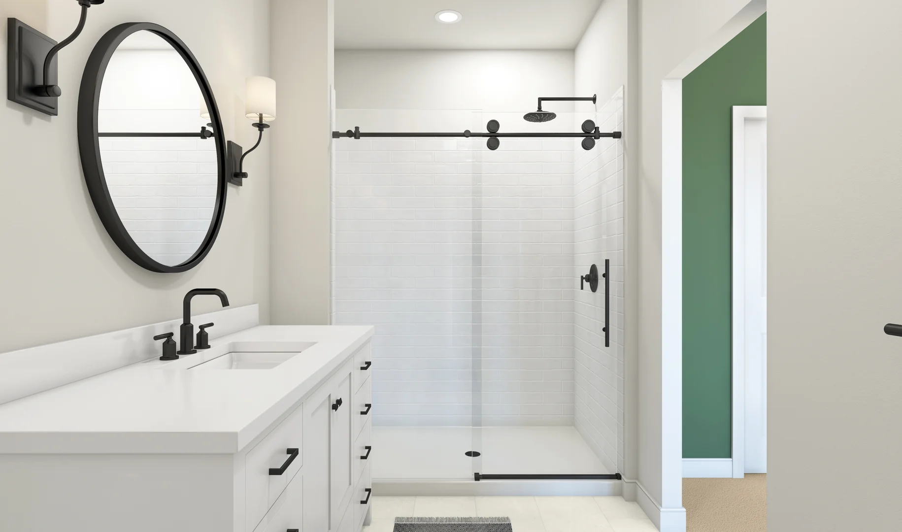 Lofts at Gambrill Glenn Montauk II Primary Bath Farmhouse Palette 1 Level 1 Industrial Farmhouse