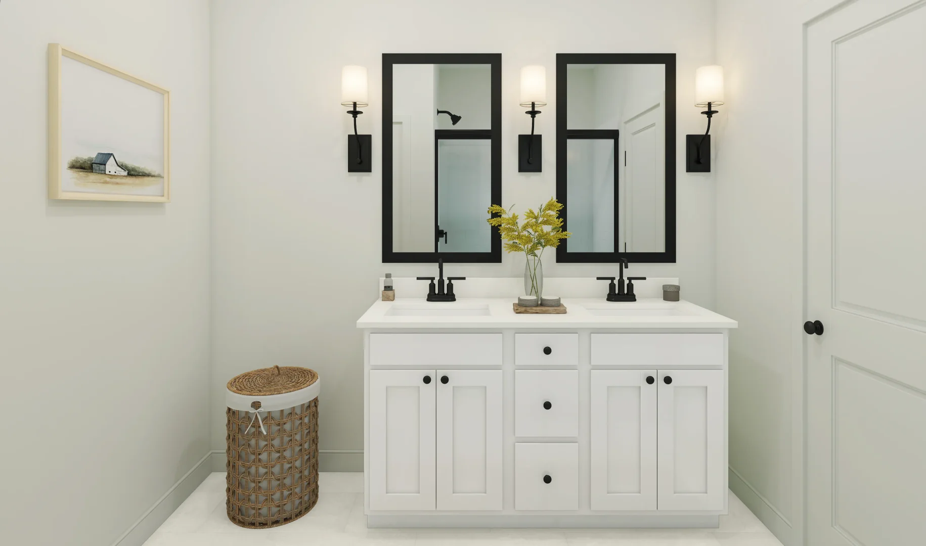 Sweet Pea Primary Bath Farmhouse Palette 3 Aspire Traditional Farmhouse