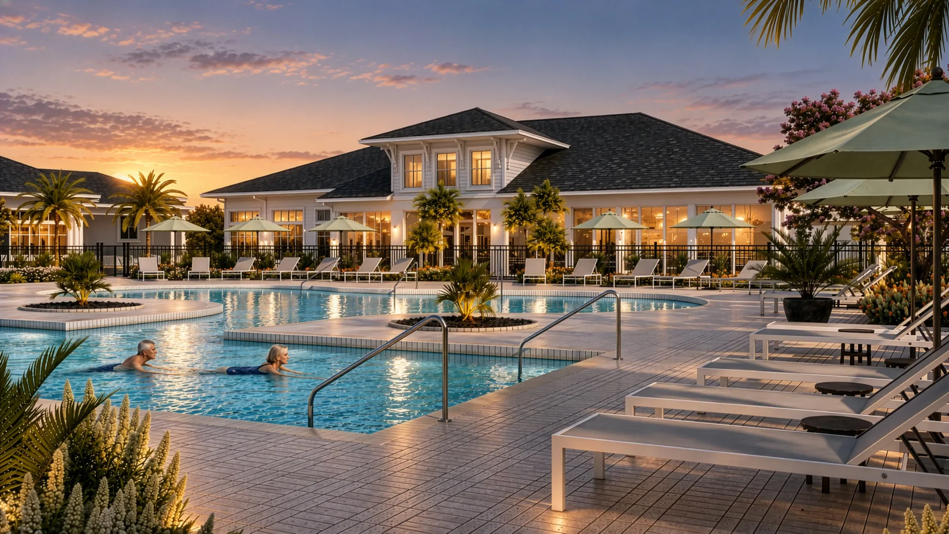 Four Seasons at Crossprairie Crossprairie Amenity Dusk