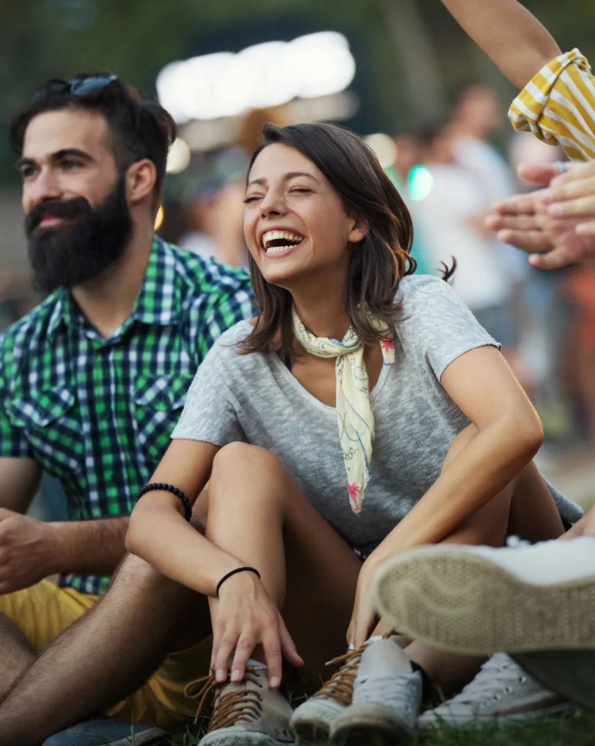 People Enjoying Live Music