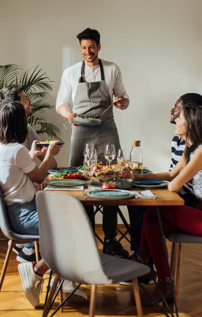  dinner party at home dining