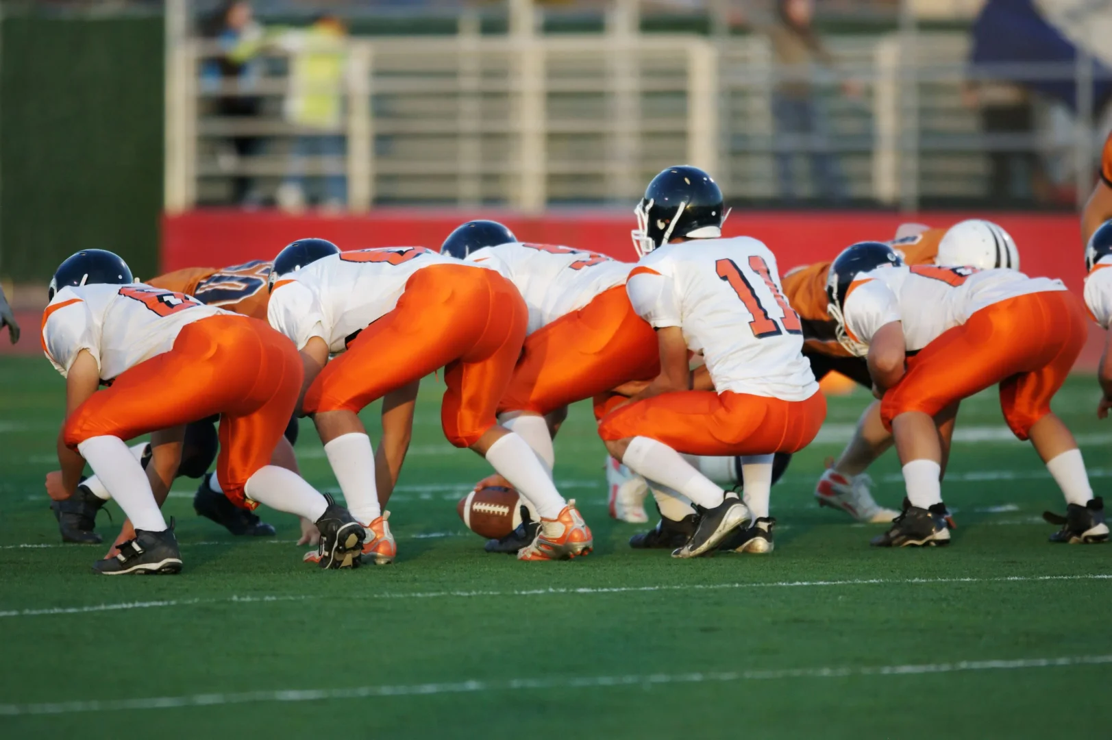 High school football players