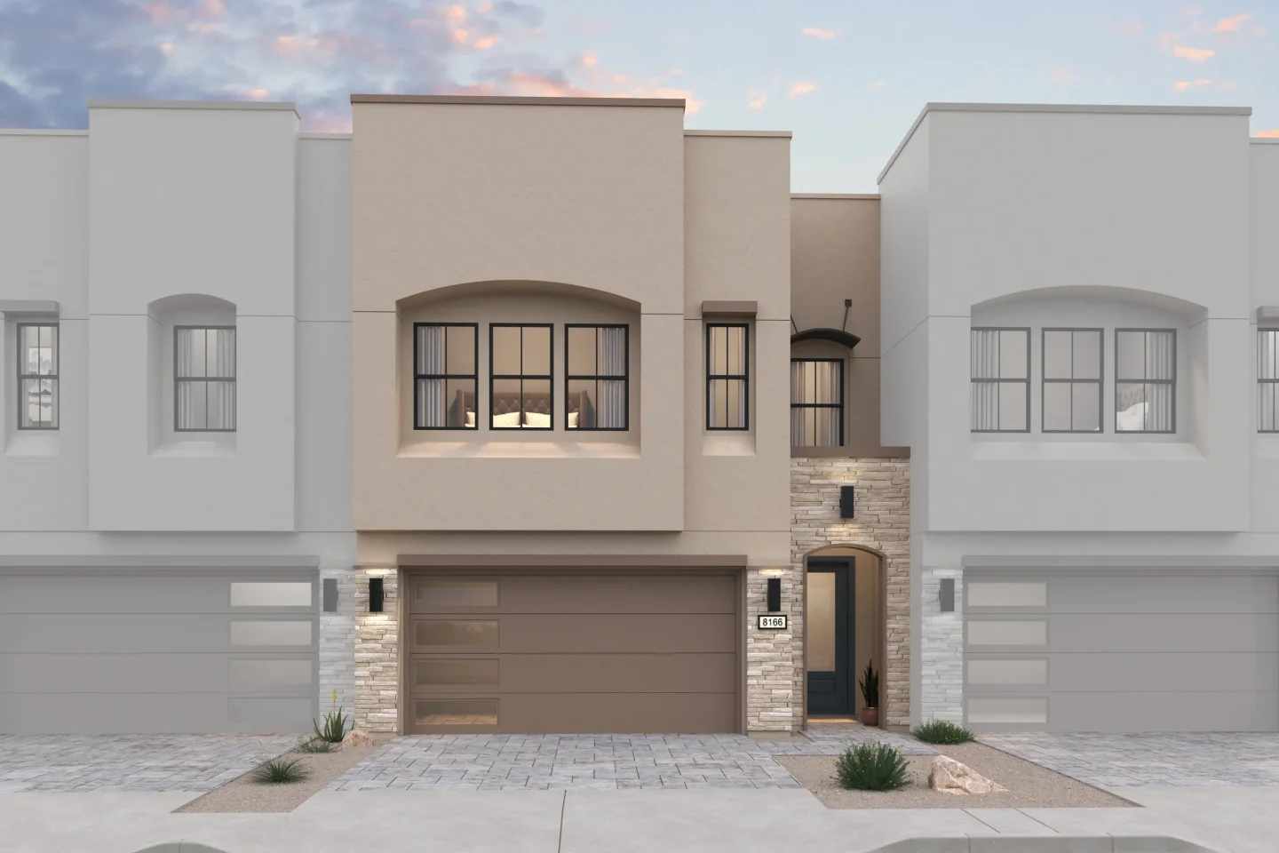 Serenity at Sonoran Foothills Sea Bright II Elevation Mediterranean Modern V Level 2