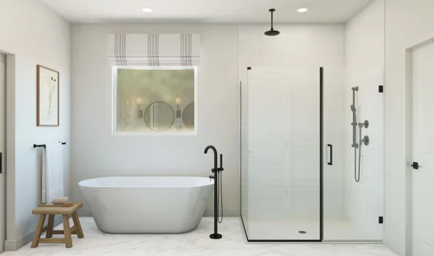  Barcelona Primary Bath Plus Tub Farmhouse Palette 5 Level 1 European Farmhouse