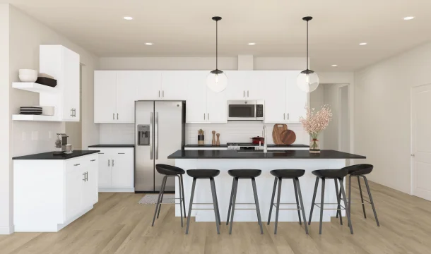 Adriatic Kitchen Loft Palette 3 Aspire Black and White Loft