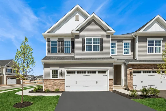 TOWNES AT WEST WINDSOR Alberg Exterior Front Farmhouse Palette 1 Level 3 Coastal Farmhouse