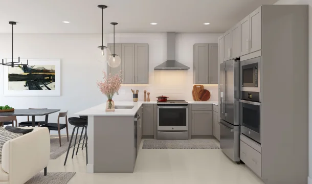 Urban at South Mountain Orinda Kitchen Loft Palette 1 Level 1 Black and White Loft
