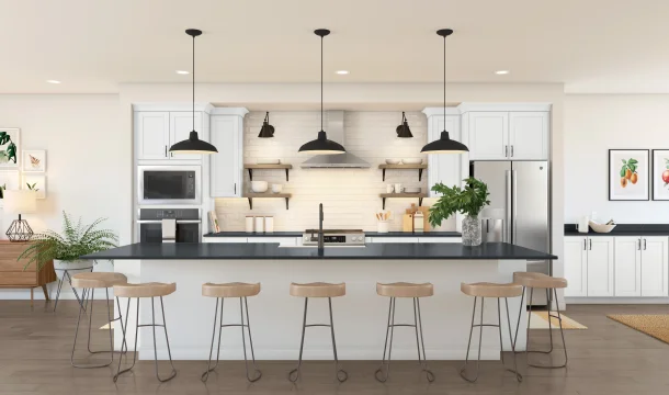 Lofts at Gambrill Glenn Montauk II Kitchen Farmhouse Palette 3 Level 1 Industrial Farmhouse