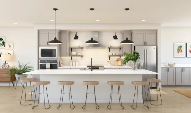 Lofts at Gambrill Glenn Montauk II Kitchen Farmhouse Palette 1 Level 1 Industrial Farmhouse