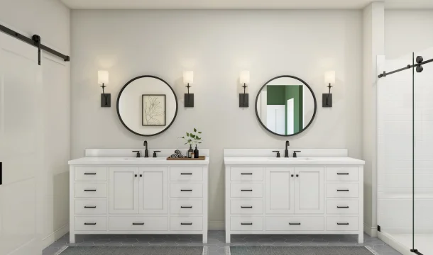 Lofts at Gambrill Glenn Montauk II Primary Bath Farmhouse Palette 3 Level 1 Industrial Farmhouse