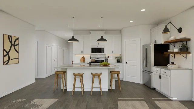 Kitchen w/ FW Houston Glen Oaks Goldenrod II ASCEND Base Palette 6 Furnished