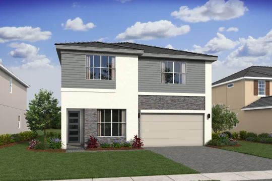 Salerno Reserve Single Family Rhodes II Rhodes II Contemporary Elevation DAY Level 3