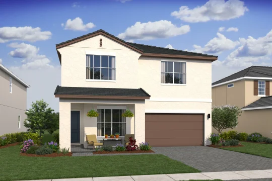 Salerno Reserve Single Family Rhodes II Rhodes II Spanish Modern Elevation Level 3