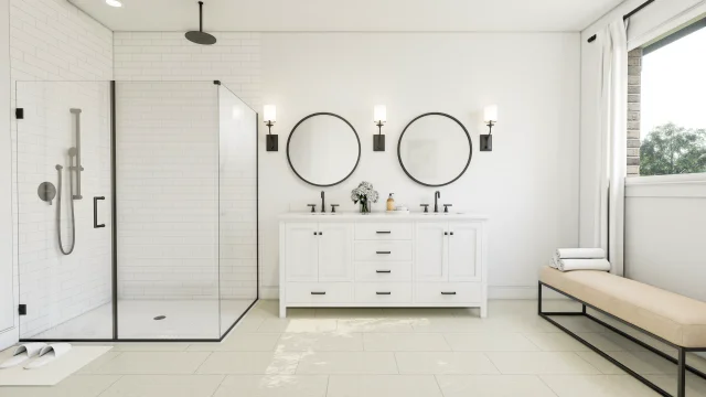 Primary Bath SHW Plus Dallas North Sky Tuscaloosa SPEC 2 Base Palette 1 Furnished