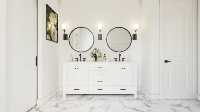 Primary Bath VTY Dallas North Sky Santa Rosa II SPEC 2 Base Palette 5 Unfurnished