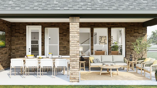 Covered Patio Dallas North Sky Stirling SPEC 2 Base Palette 1 Furnished