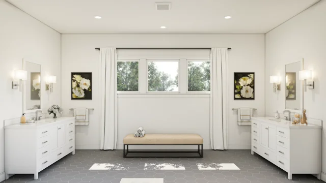 Primary Bath VTY Dallas Green Meadows Denver SPEC 3 Base Palette 3 Furnished