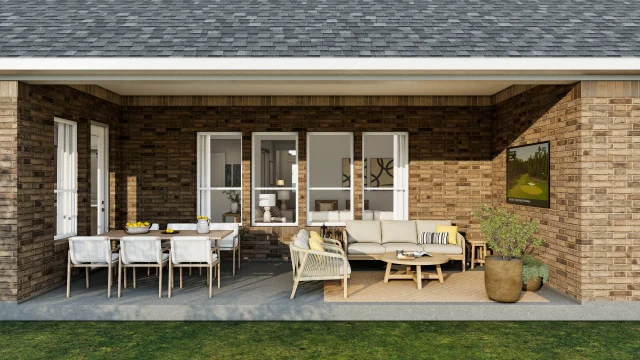 Covered Patio Dallas Elevon 3 Estates Helena ESP SPEC 2 Base Palette 5 Furnished