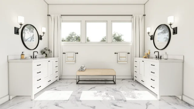 Primary Bath VTY Dallas Elevon 3 Estates Helena ESP SPEC 2 Base Palette 5 Furnished