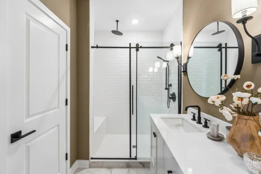 The Lofts at Gambrill Glenn Maywood II Primary Bath Farmhouse Palette 5 Level 1 Industrial Farmhouse