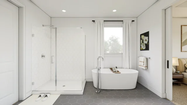Primary Bath VT SHW Dallas North Sky Santa Fe SPEC 2 Base Palette 3 Furnished