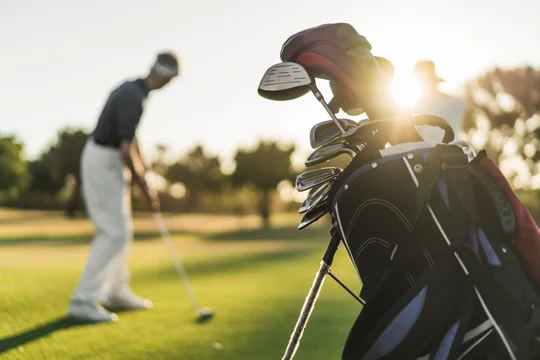 Golf Clubs with Golfer