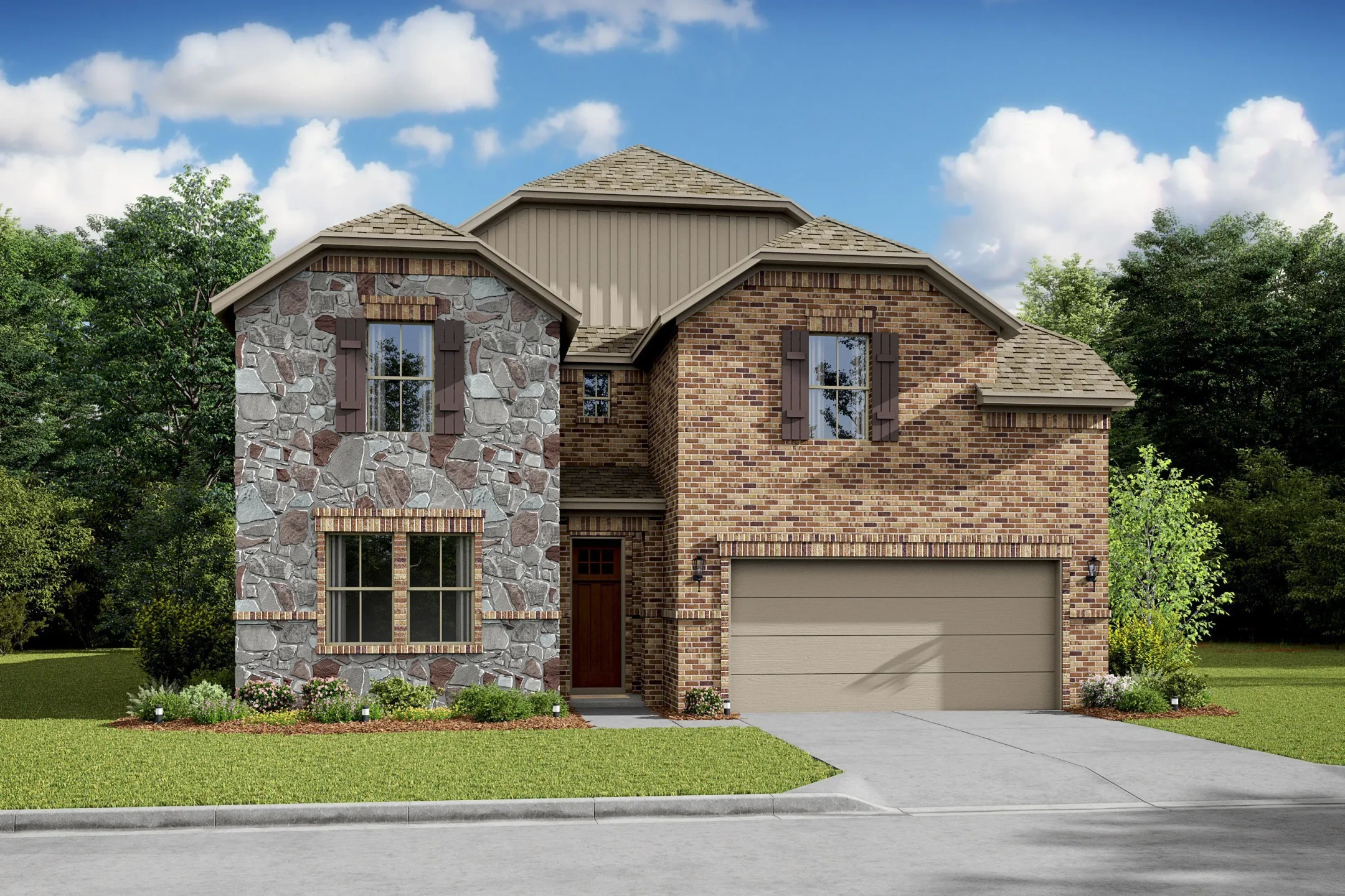 This home — photograph published by the builder