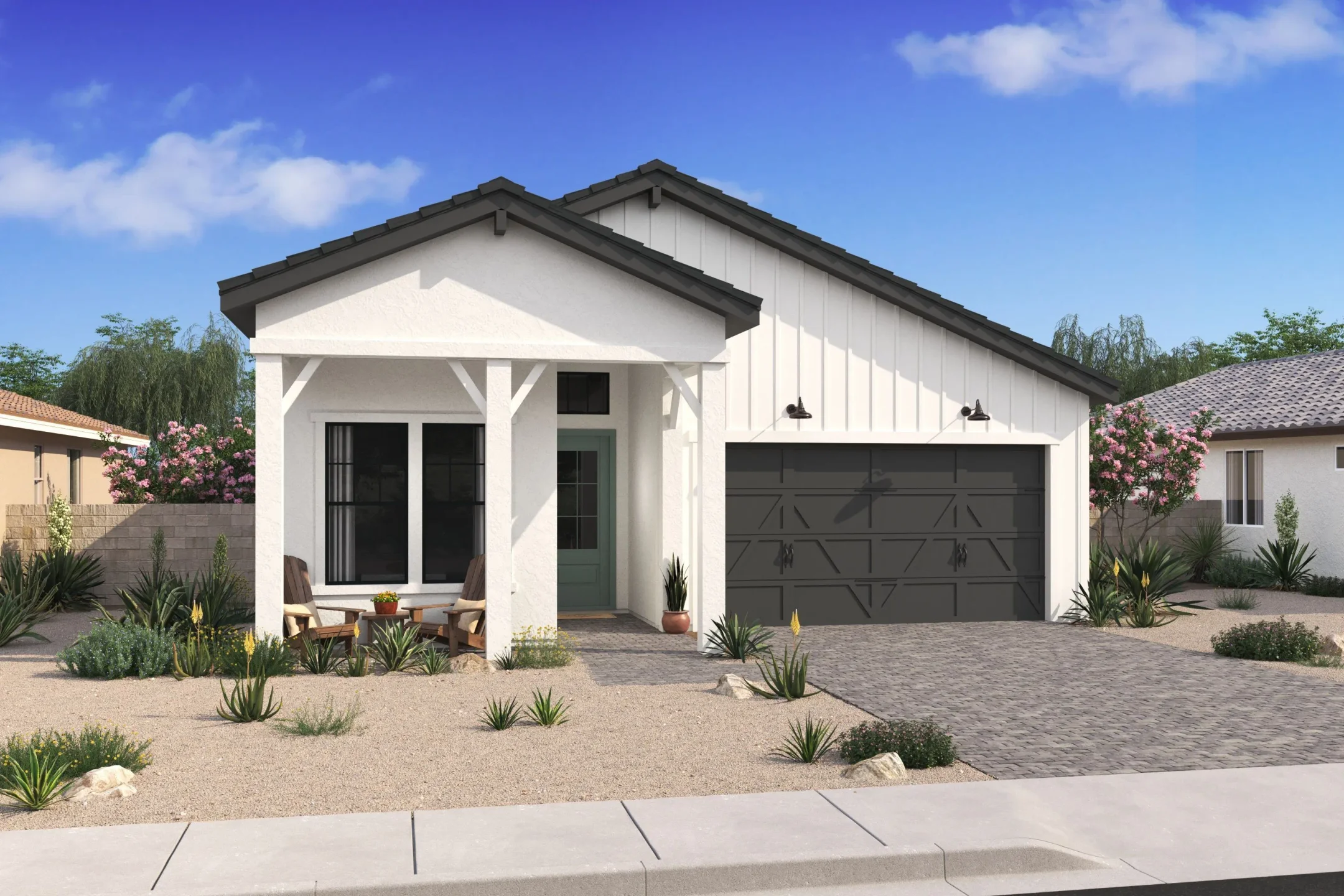 This home — photograph published by the builder