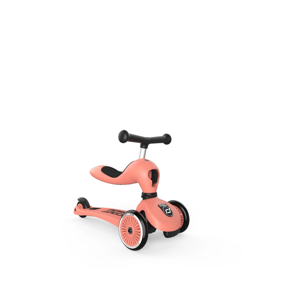 Scoot and Ride Highwaykick 1 2 in1 kickboard with seat - peach