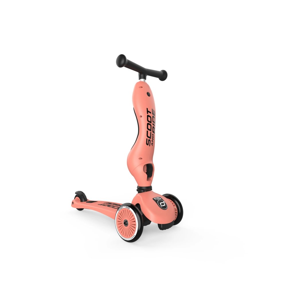 Scoot and Ride Highwaykick 1 2 in1 kickboard with seat - peach