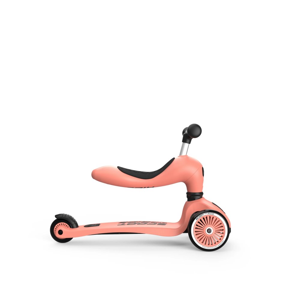 Scoot and Ride Highwaykick 1 2 in1 kickboard with seat - peach