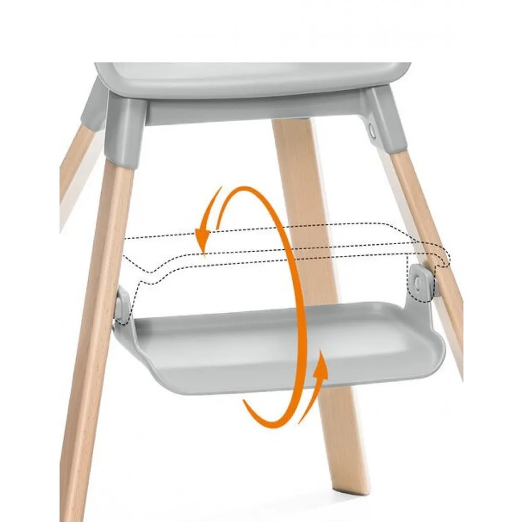 Stokke® Clikk™ scaun înalt de masă - cloud grey / gri de nor